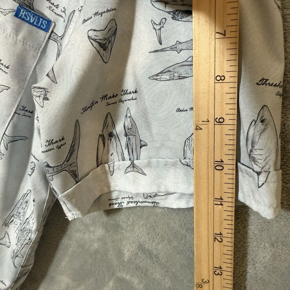 RSVLTS Discovery Shark Week Shirt Men M Scientific Illustration KUNUFLEX Blue View 5